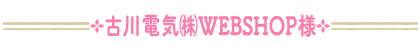 古川電気㈱WEBSHOP様
