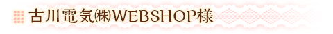 古川電気㈱WEBSHOP様
